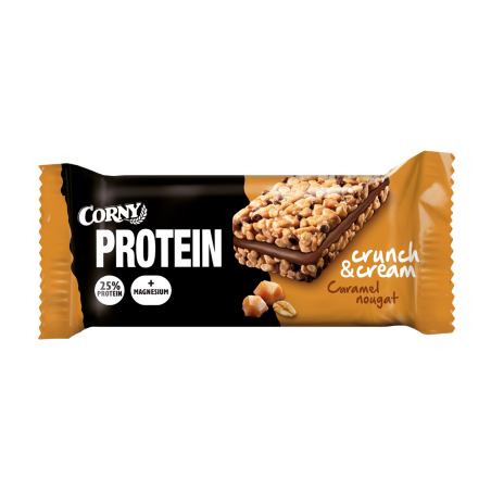 Corny proteinowa kanapka Crunch & Cream o smaku karmelu i nugatu 35g